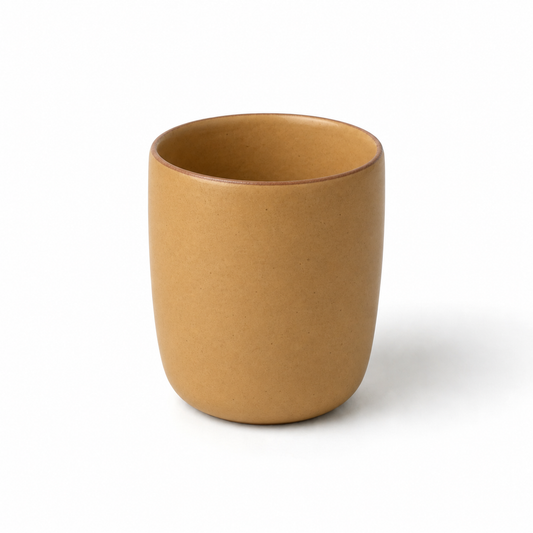 The Tea in Sable — hand-thrown stoneware chai cup without handle by Slowatom